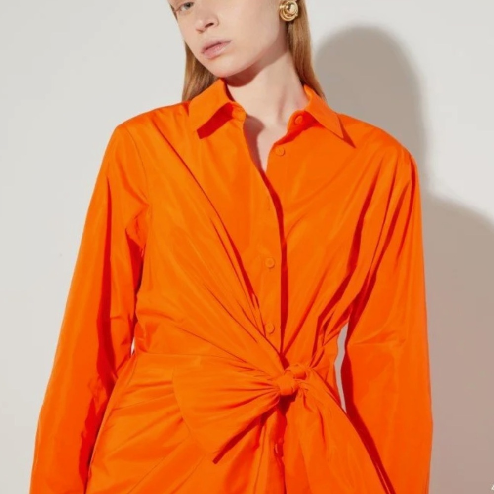 Co|te Brand, Milan based brand
Vibrant Orange Long Sleeve Dress